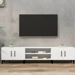 vidaXL Mueble de TV 180x31,5x40 cm madera de ingeniería Blanco Sale