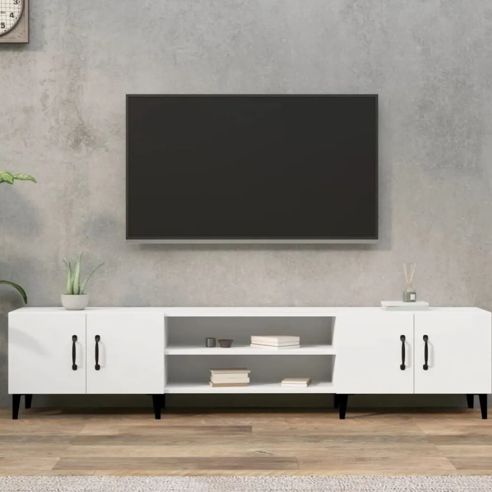 vidaXL Mueble de TV 180x31,5x40 cm madera de ingeniería Blanco Sale