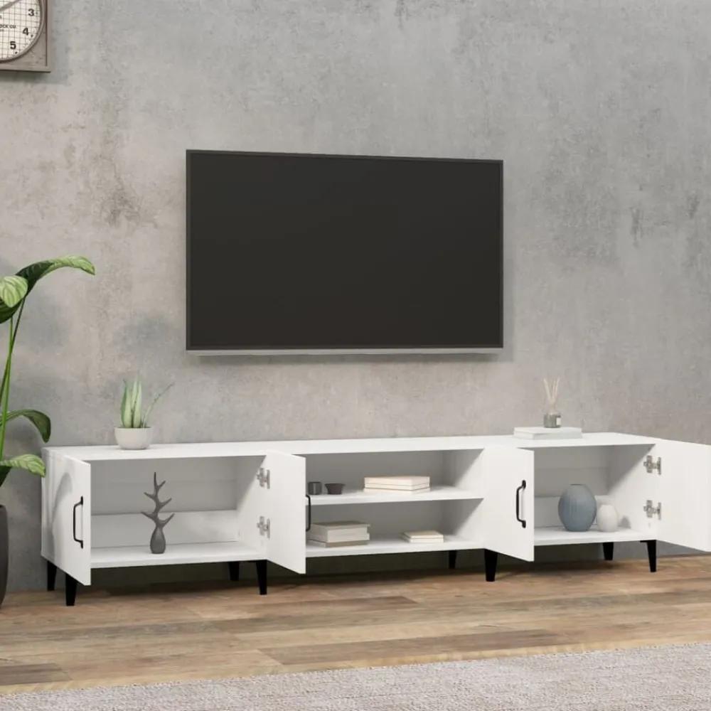 vidaXL Mueble de TV 180x31,5x40 cm madera de ingeniería Blanco Sale