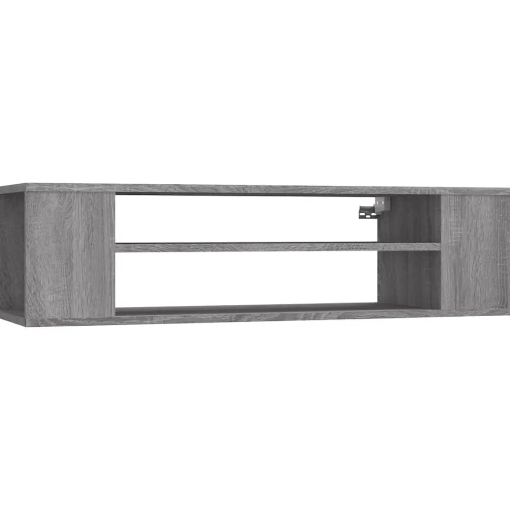 vidaXL Mueble de TV colgante madera contrachapada gris 100x30x26,5 cm Gris sonoma Hot
