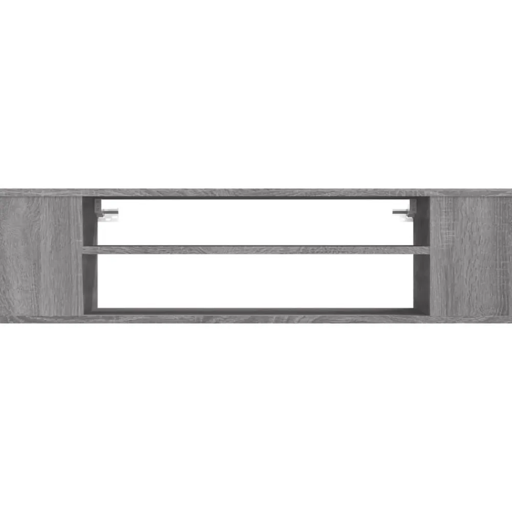 vidaXL Mueble de TV colgante madera contrachapada gris 100x30x26,5 cm Gris sonoma Hot