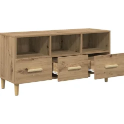 vidaXL Mueble de TV con cajón Roble Artesanal 102 x 36 x 50 cm Roble artisan Discount