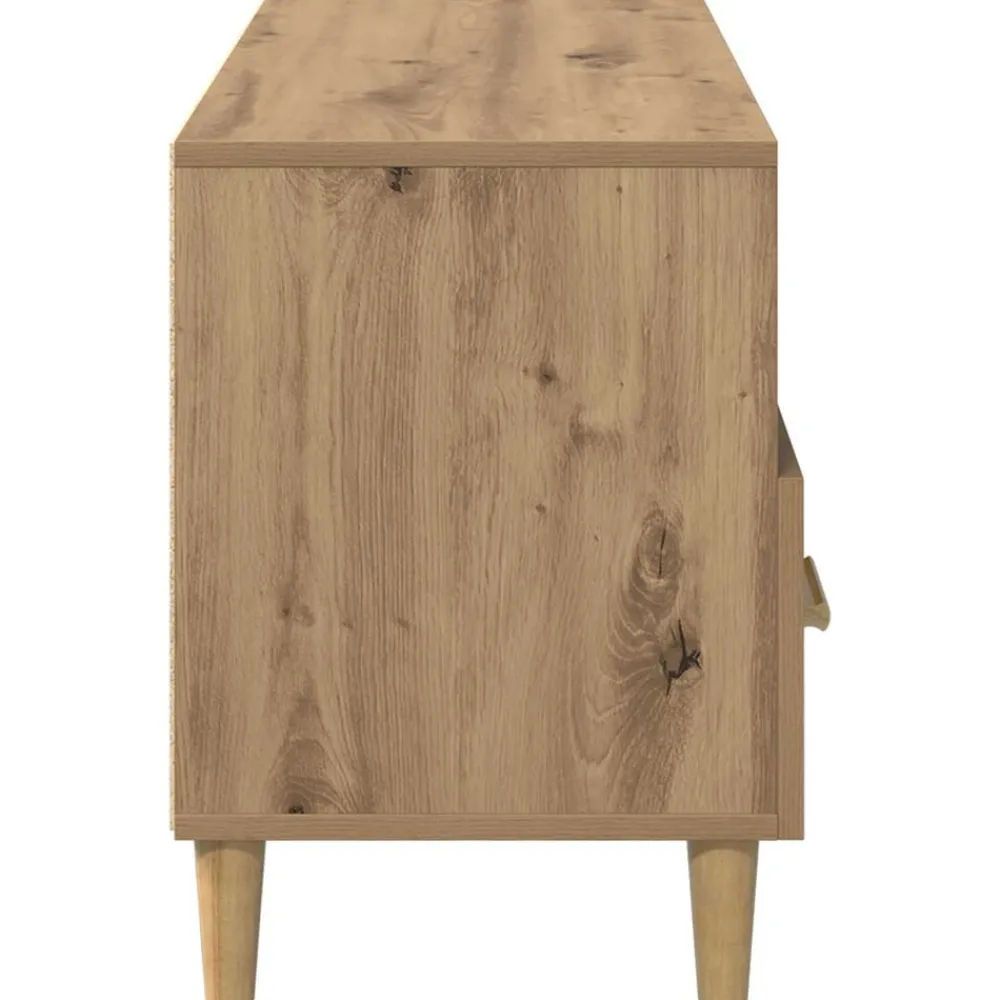 vidaXL Mueble de TV con cajón Roble Artesanal 102 x 36 x 50 cm Roble artisan Discount