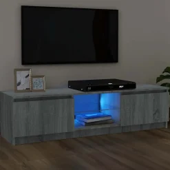 vidaXL Muebles Tv-Mueble de TV con luces LED 120x30x36 cm