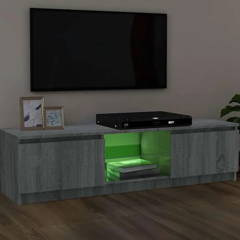 vidaXL Muebles Tv-Mueble de TV con luces LED 120x30x36 cm
