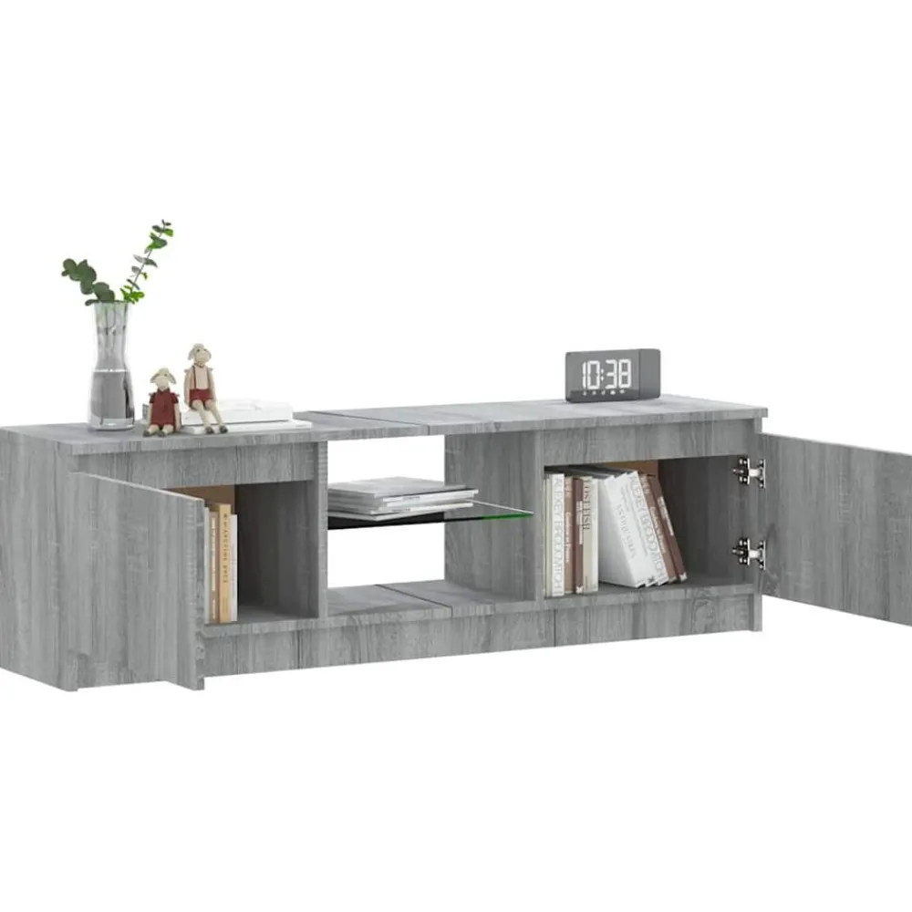 vidaXL Muebles Tv-Mueble de TV con luces LED 120x30x36 cm