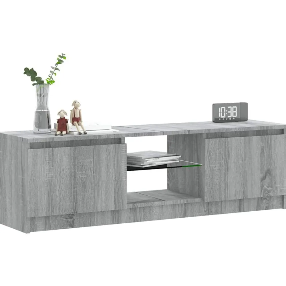 vidaXL Muebles Tv-Mueble de TV con luces LED 120x30x36 cm