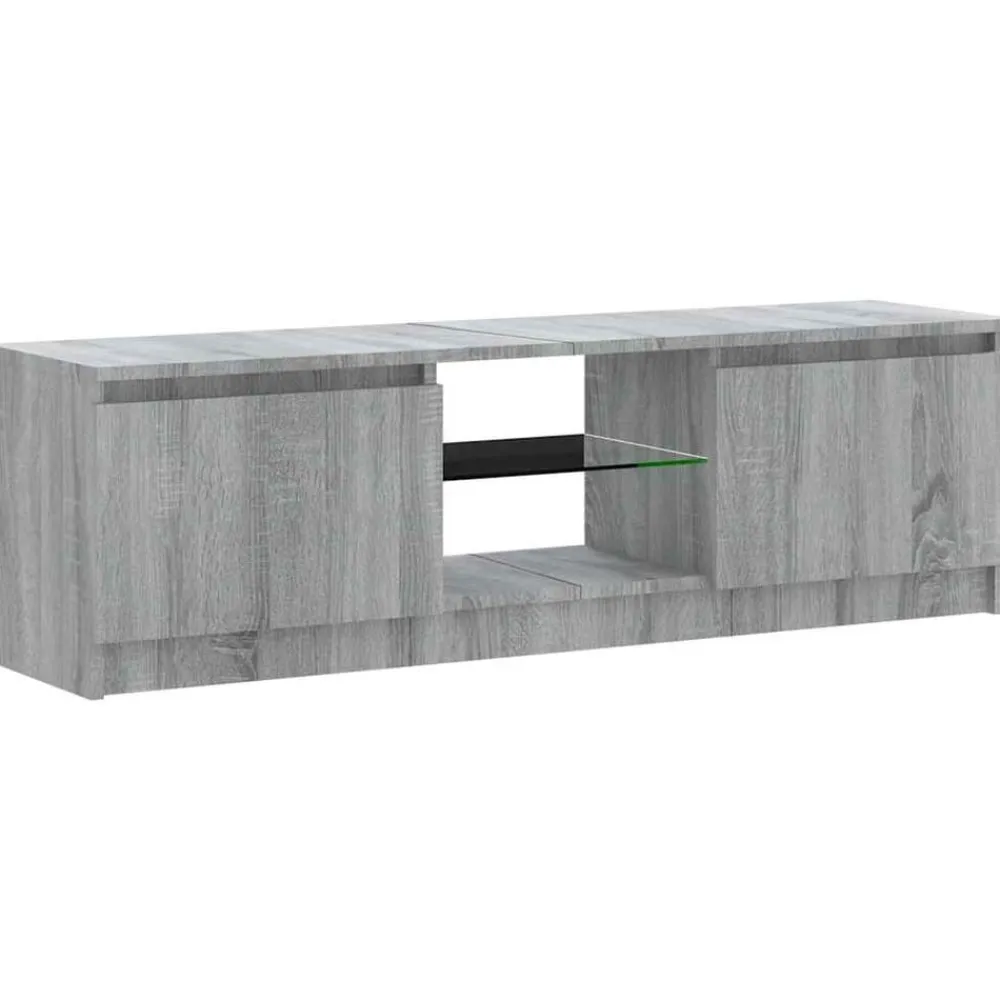 vidaXL Muebles Tv-Mueble de TV con luces LED 120x30x36 cm