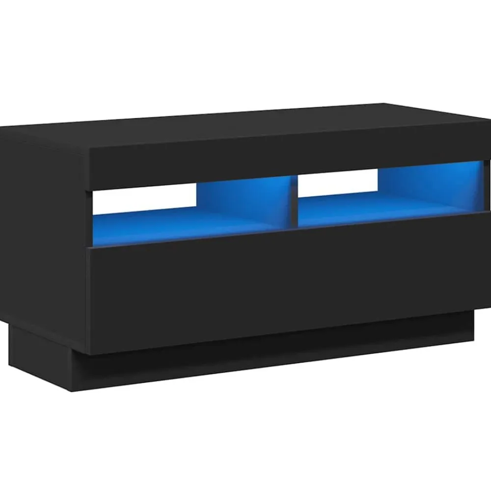 vidaXL Muebles Tv-Mueble de TV con luces LED 80x35x40 cm