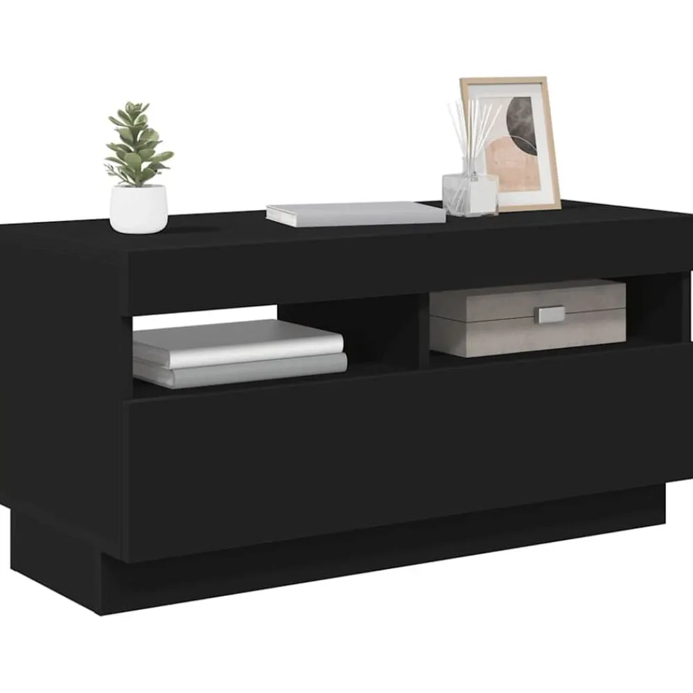 vidaXL Muebles Tv-Mueble de TV con luces LED 80x35x40 cm