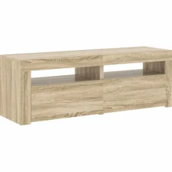 vidaXL Mueble de TV con luces LED 120x35x40 cm Roble Sonoma Outlet