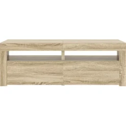 vidaXL Mueble de TV con luces LED 120x35x40 cm Roble Sonoma Outlet