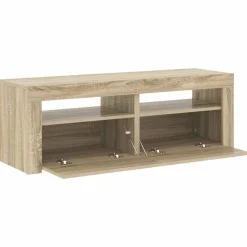 vidaXL Mueble de TV con luces LED 120x35x40 cm Roble Sonoma Outlet