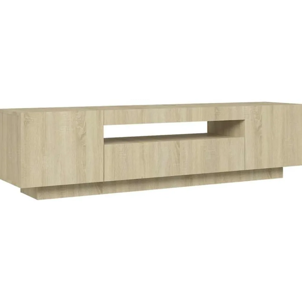 vidaXL Muebles Tv-Mueble de TV con luces LED 160x35x40 cm