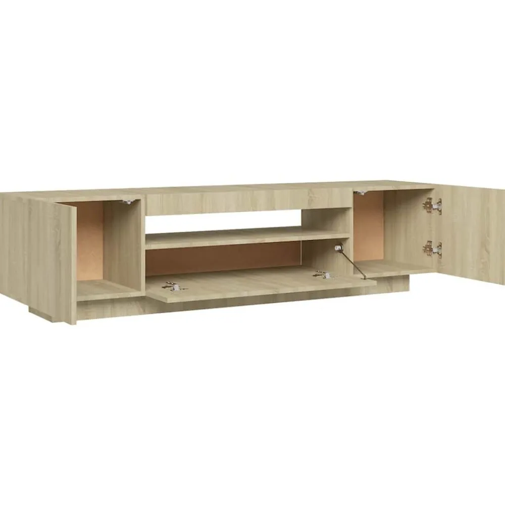 vidaXL Muebles Tv-Mueble de TV con luces LED 160x35x40 cm
