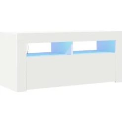 vidaXL Muebles Tv-Mueble de TV con luces LED 90x35x40 cm