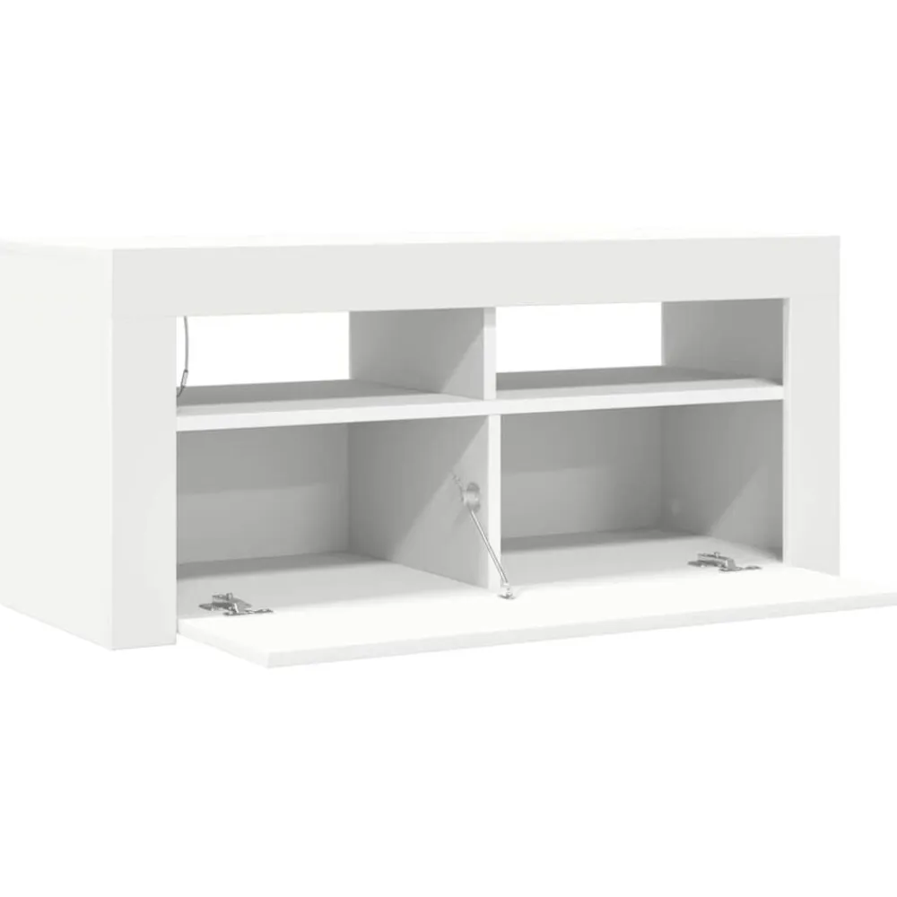 vidaXL Muebles Tv-Mueble de TV con luces LED 90x35x40 cm