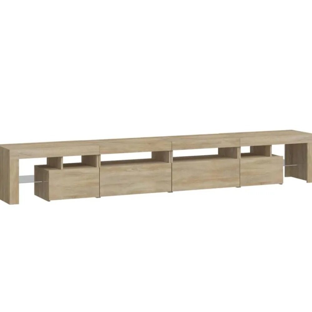 vidaXL Muebles Tv-Mueble de TV con luces LED 260x36,5x40 cm
