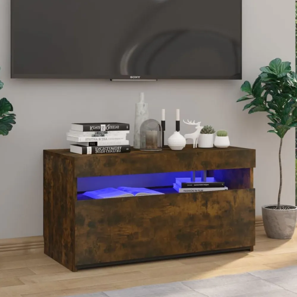 vidaXL Muebles Tv-Mueble de TV con luces LED 75x35x40 cm