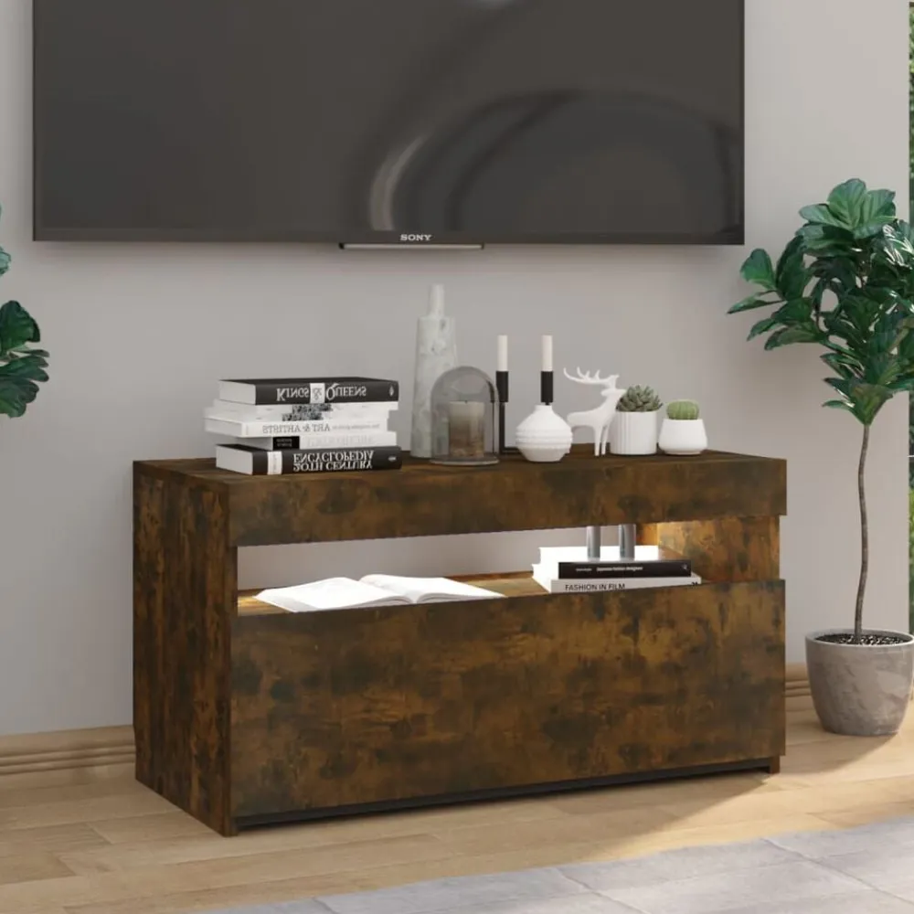 vidaXL Muebles Tv-Mueble de TV con luces LED 75x35x40 cm