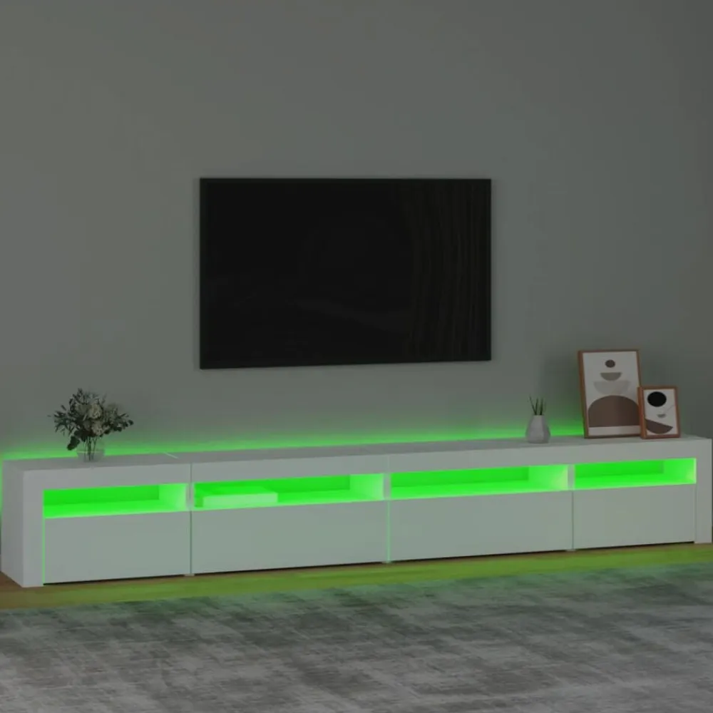 vidaXL Muebles Tv-Mueble de TV con luces LED 270x35x40 cm