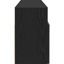 vidaXL Mueble de TV con luces LED 120x30x50 cm Roble negro Discount