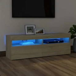 vidaXL Muebles Tv-Mueble de TV con luces LED 120x35x40 cm