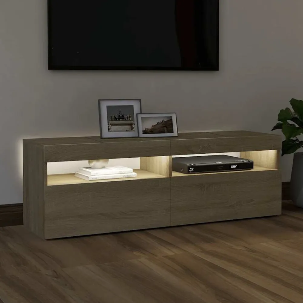 vidaXL Muebles Tv-Mueble de TV con luces LED 120x35x40 cm