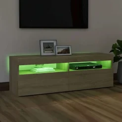 vidaXL Muebles Tv-Mueble de TV con luces LED 120x35x40 cm