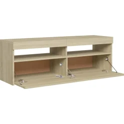 vidaXL Muebles Tv-Mueble de TV con luces LED 120x35x40 cm