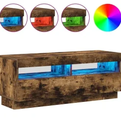vidaXL Muebles Tv-Mueble de TV con luces LED 100x35x40 cm