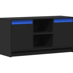 vidaXL Muebles Tv-Mueble de TV con LED madera de ingeniería 100x34x50 cm