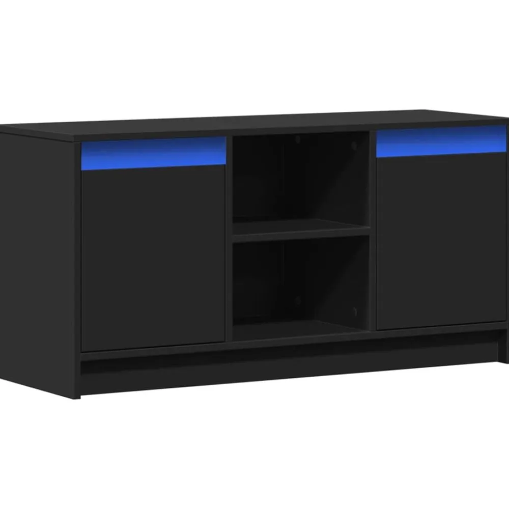 vidaXL Muebles Tv-Mueble de TV con LED madera de ingeniería 100x34x50 cm