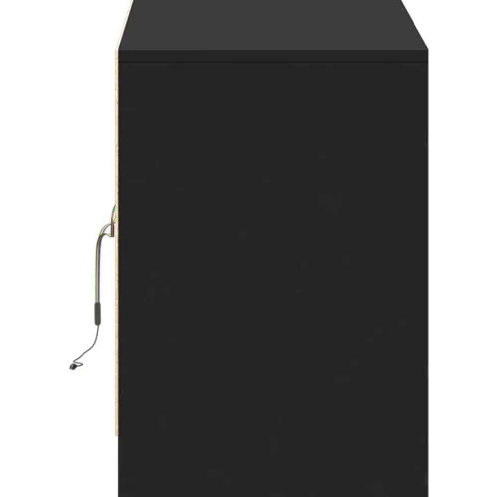vidaXL Muebles Tv-Mueble de TV con LED madera de ingeniería 100x34x50 cm