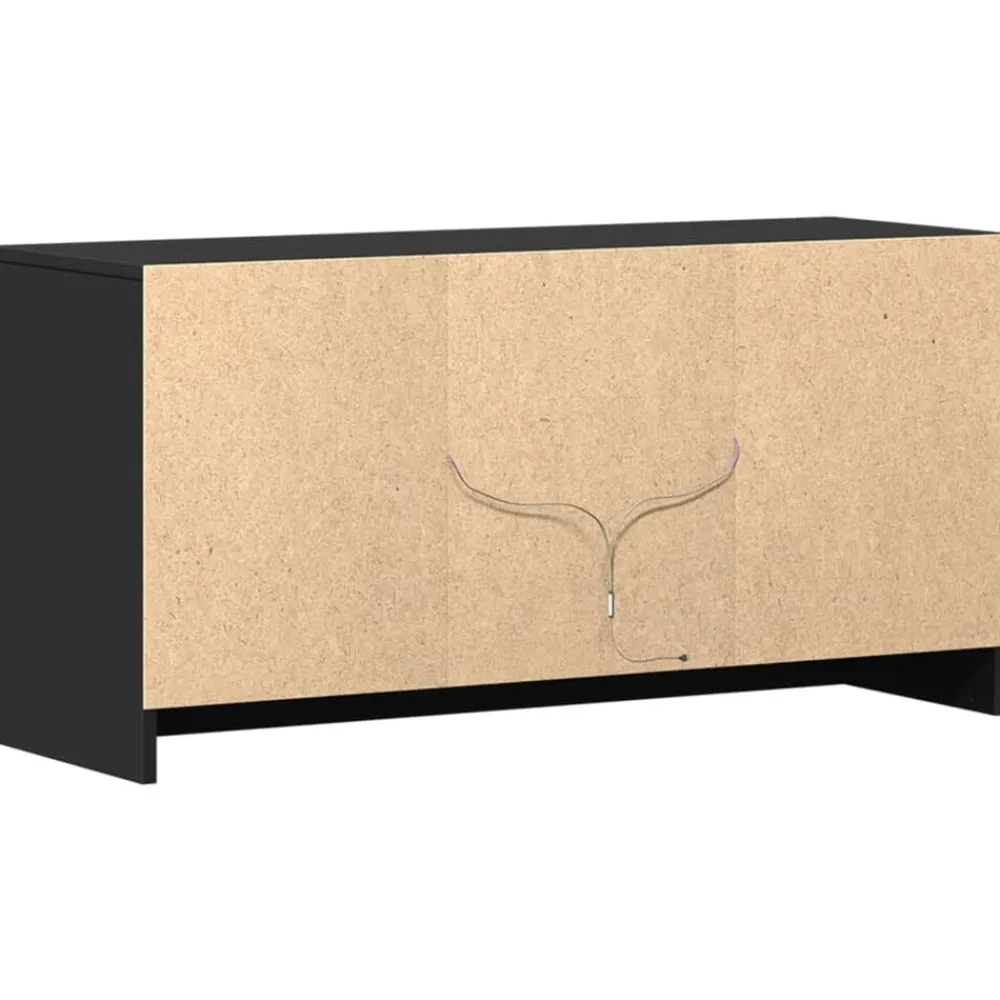 vidaXL Muebles Tv-Mueble de TV con LED madera de ingeniería 100x34x50 cm