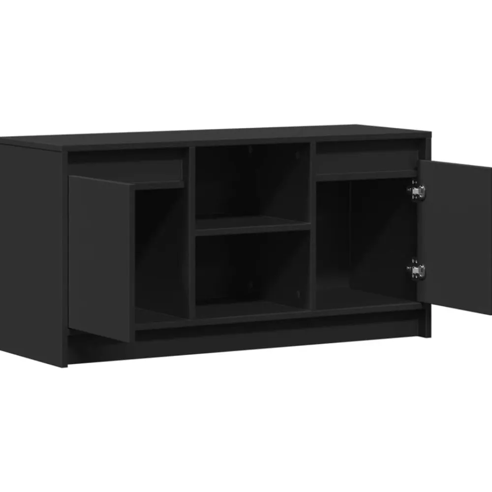 vidaXL Muebles Tv-Mueble de TV con LED madera de ingeniería 100x34x50 cm