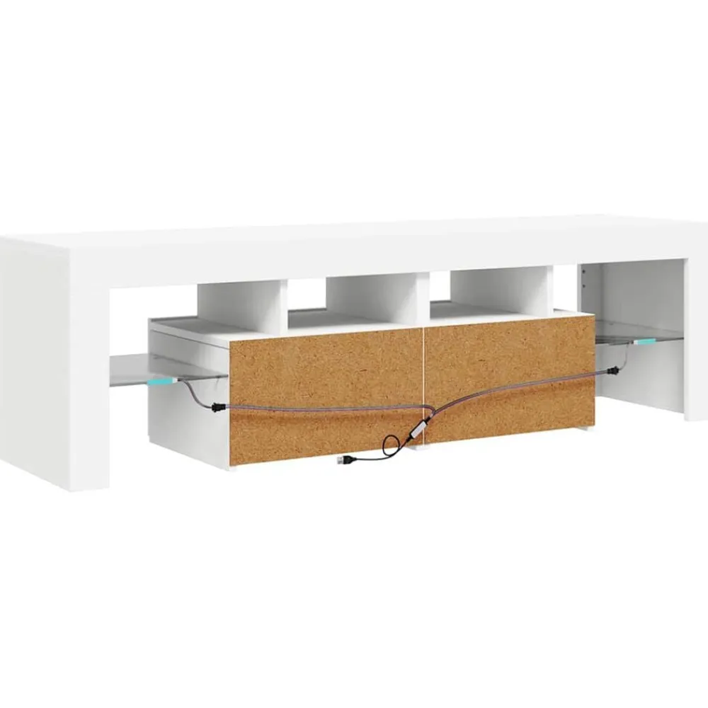 vidaXL Muebles Tv-Mueble de TV con luces LED 140x36,6x40 cm