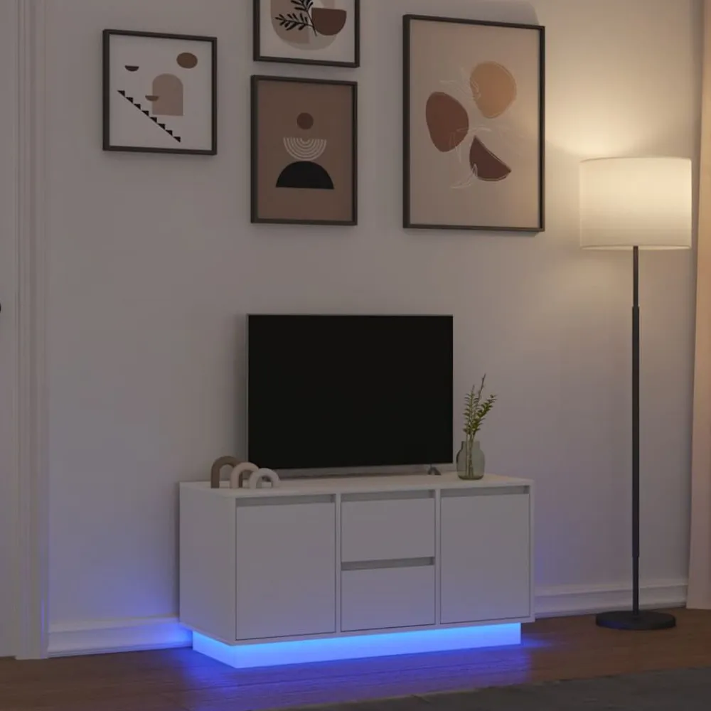 vidaXL Muebles Tv-Mueble de TV con luces LED 100x41x50 cm