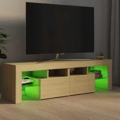 vidaXL Muebles Tv-Mueble de TV con luces LED color 140x36,5x40 cm