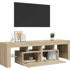 vidaXL Muebles Tv-Mueble de TV con luces LED color 140x36,5x40 cm