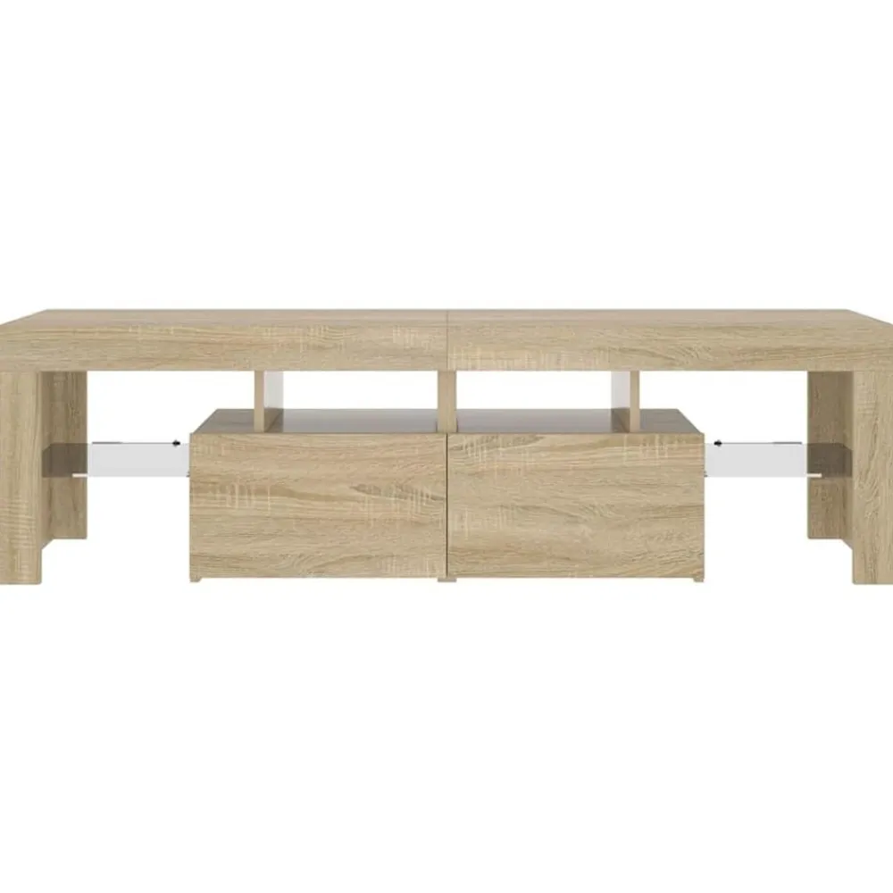 vidaXL Muebles Tv-Mueble de TV con luces LED color 140x36,5x40 cm
