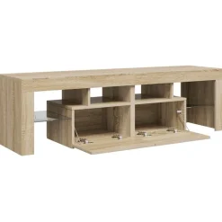 vidaXL Muebles Tv-Mueble de TV con luces LED color 140x36,5x40 cm