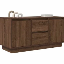vidaXL Mueble de TV con luces LED roble marrón 100x41x50 cm Marr&oacute;n roble Sale