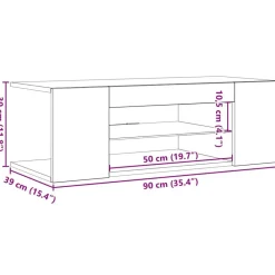 vidaXL Muebles Tv-Mueble de TV con luces LED 90x39x30 cm