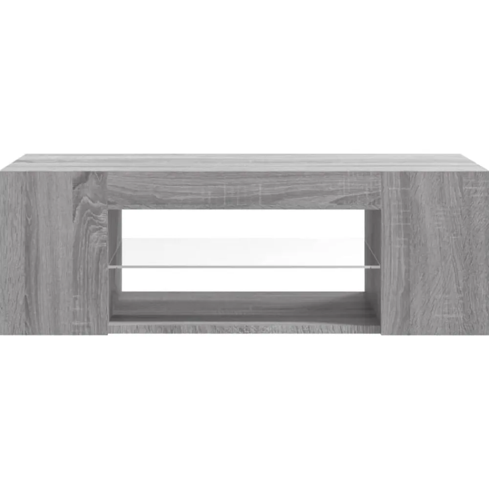 vidaXL Muebles Tv-Mueble de TV con luces LED 90x39x30 cm