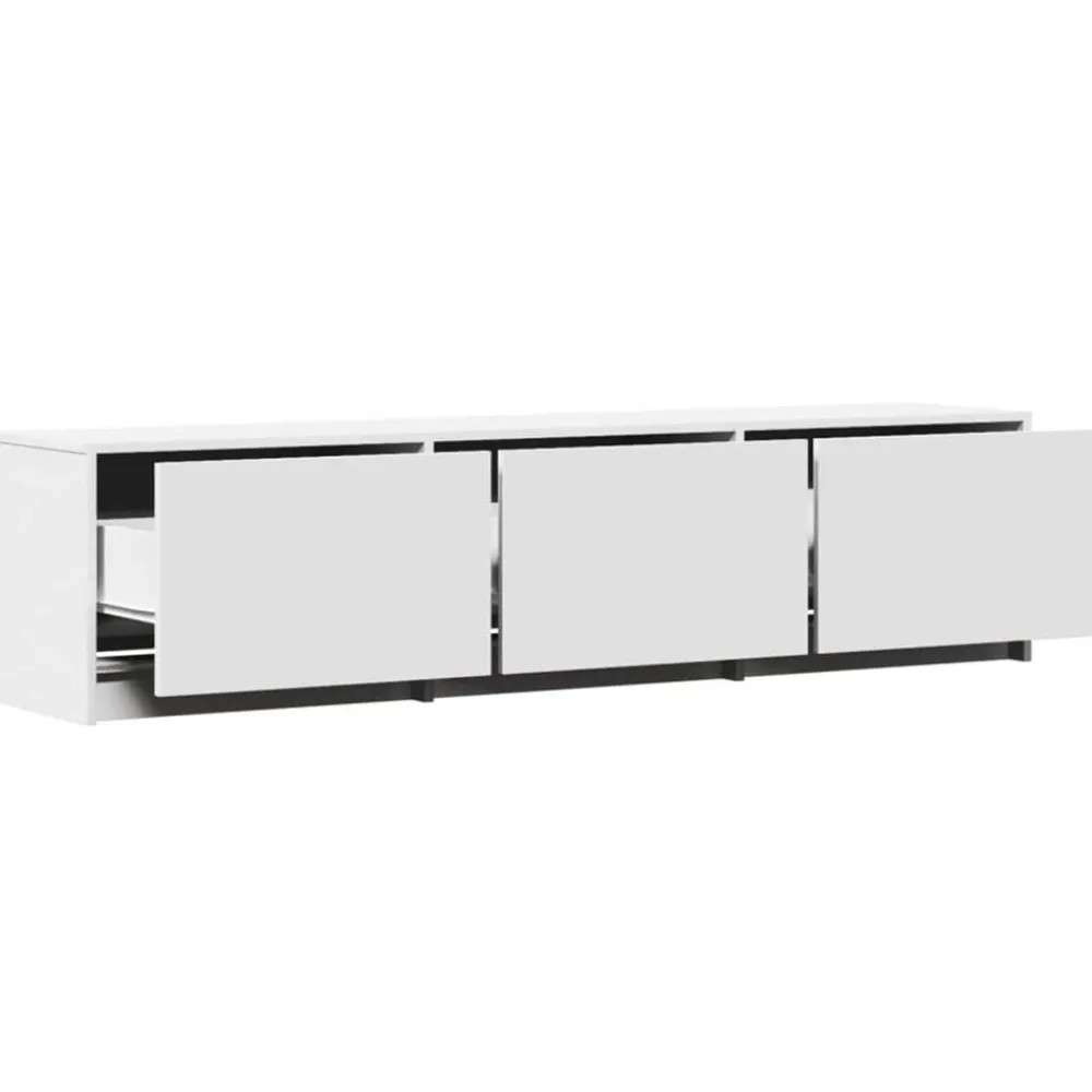 vidaXL Muebles Tv-Mueble de TV con LED 165 x 34 x 40 cm Madera de ingeniería
