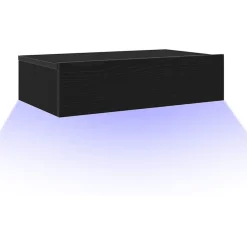 vidaXL Mueble de TV con luces LED 60x35x15,5 cm Roble negro Online