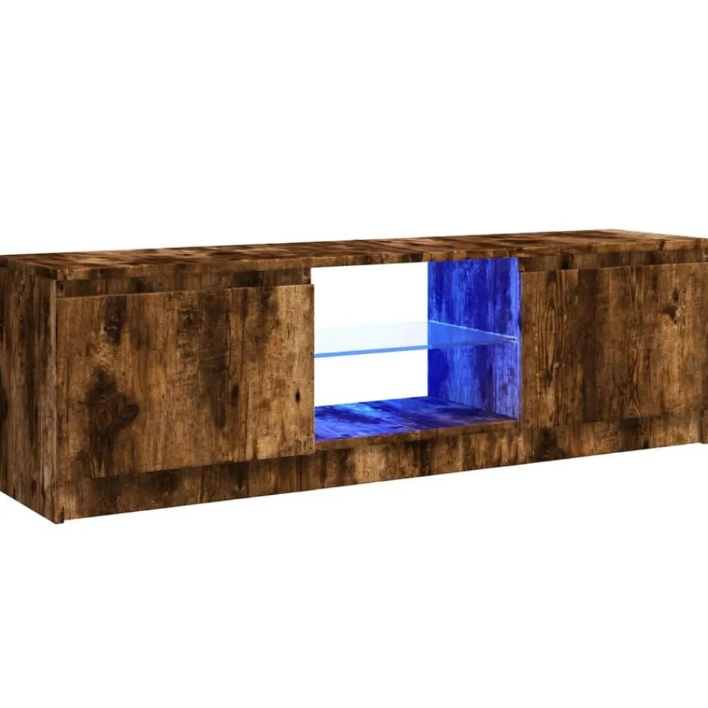 vidaXL Muebles Tv-Mueble de TV con luces LED 120x30x36 cm
