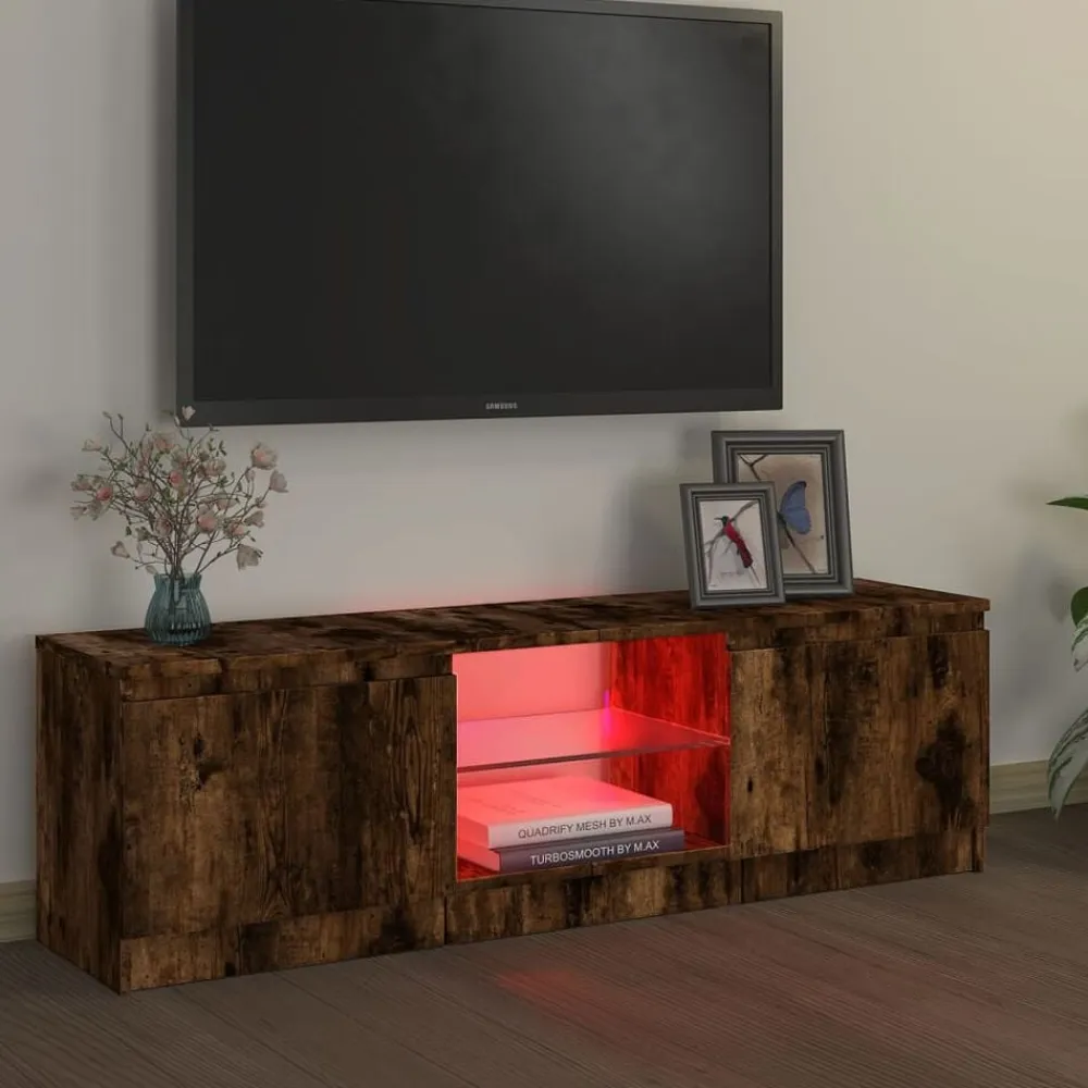 vidaXL Muebles Tv-Mueble de TV con luces LED 120x30x36 cm