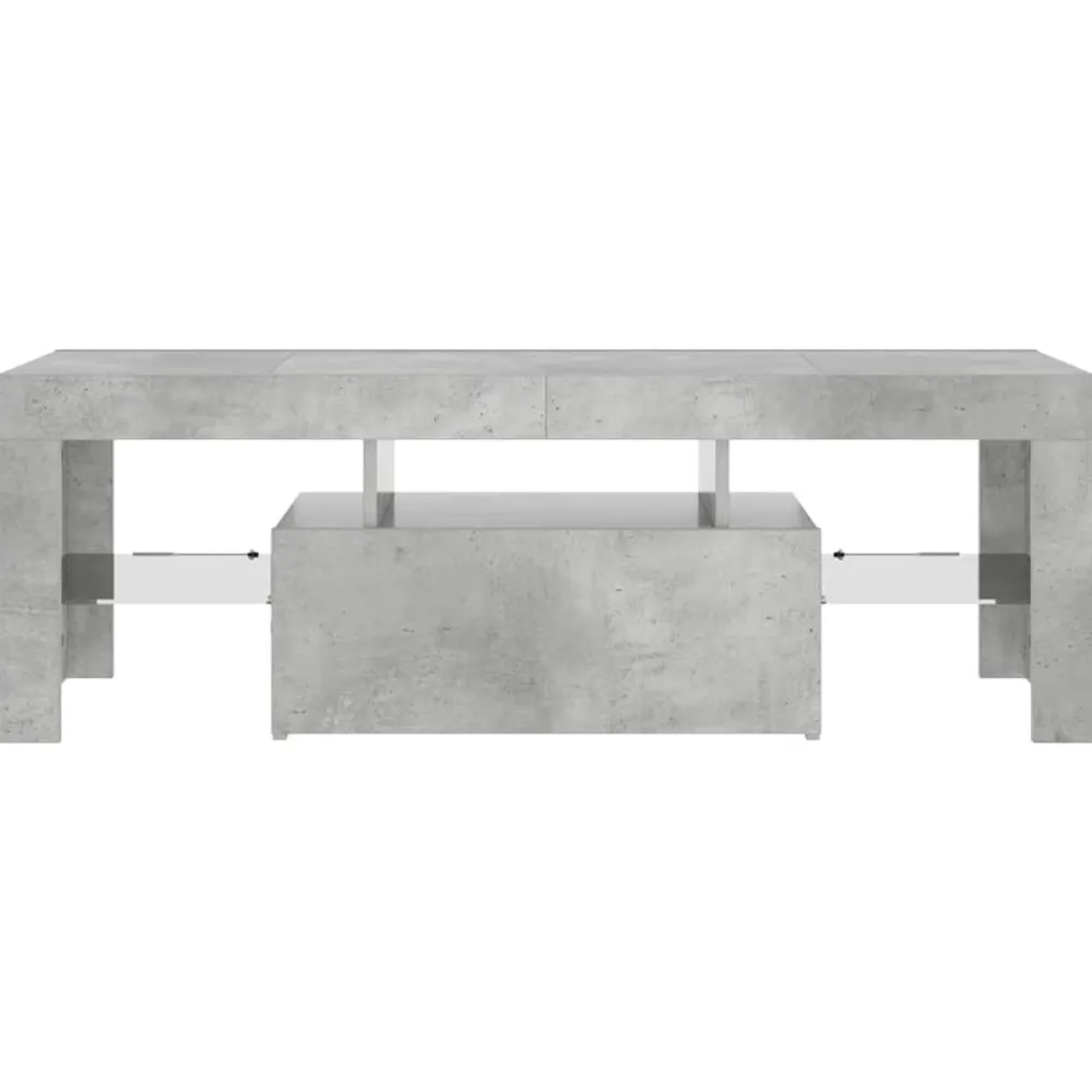 vidaXL Mueble de TV con luces LED gris hormigón 120x35x40 cm Gris hormigón Sale